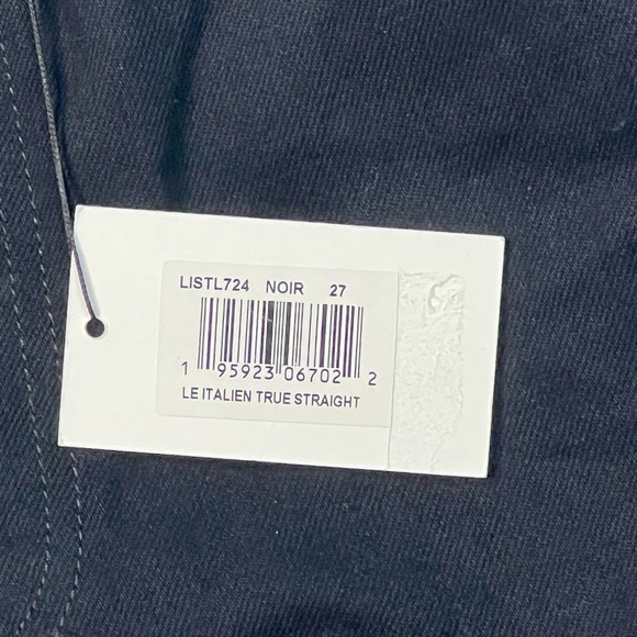FRAME Jeans Woman’s Size 27 Le Italian True Straight Leg High Rise Black New - Picture 16 of 16